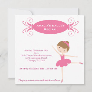 Ballet Recital Invitation