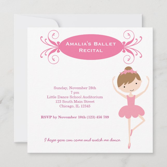 Ballet Recital Invitation (Front)