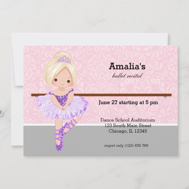 Ballet Recital Invitation (Front)