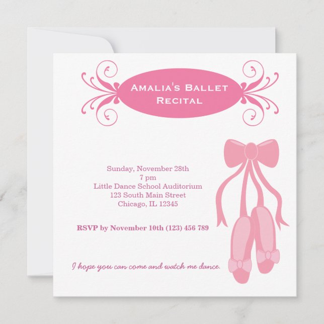 Ballet Recital Invitation (Front)