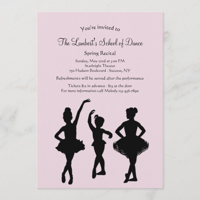 Ballet Recital Invitation (Front)