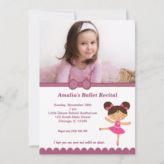 Ballet Recital Invitation (Front)