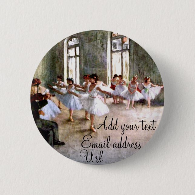 Ballet Rehearsal 6 Cm Round Badge (Front)