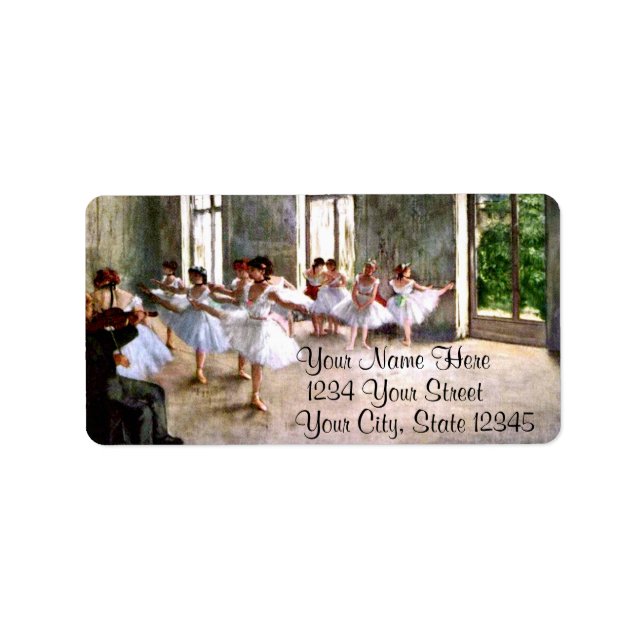 Ballet Rehearsal Address Labels (Front)