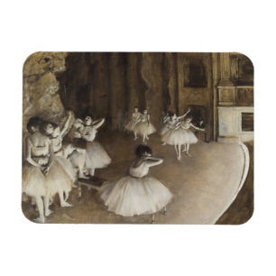 Ballet Rehearsal On Stage Edgar Degas Magnet