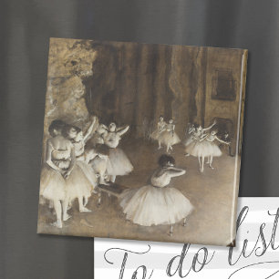 Ballet Rehearsal on Stage Edgar Degas Magnet