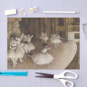 Ballet Rehearsal on Stage Edgar Degas Tissue Paper