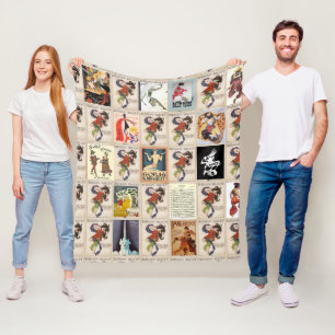 Ballet Russe Montage Fleece Blanket