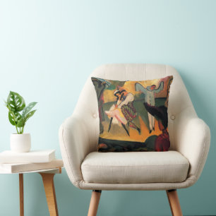 Ballet Russes, Russian Ballet by August Macke Cushion