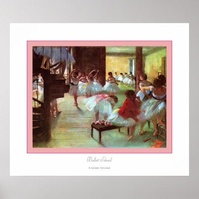 Ballet School~ Edgar Degas Poster (Front)