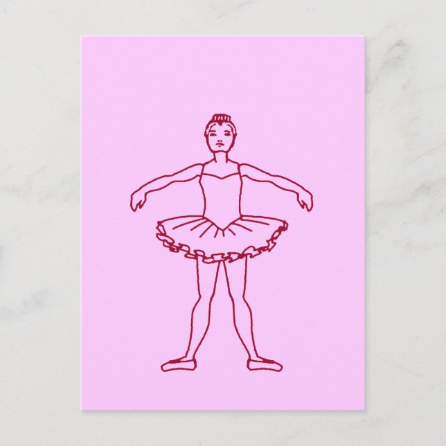 Ballet Second Position Postcard (Front)
