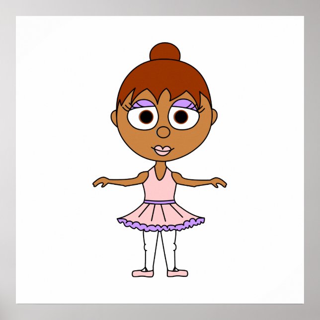 Ballet Second Position Poster - Ballerinas Series (Front)