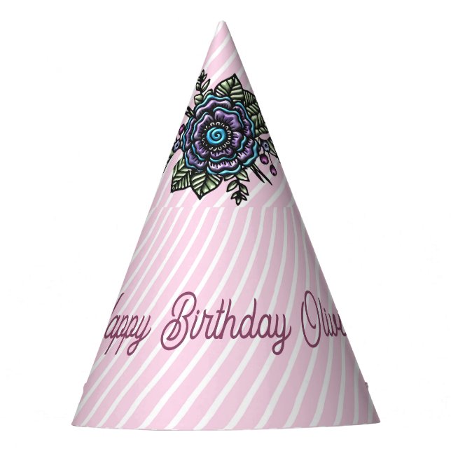 Ballet Shoe Flowers Party Hat (Front)