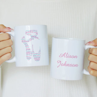 Ballet Shoe Pink and Aqua Coffee Mug