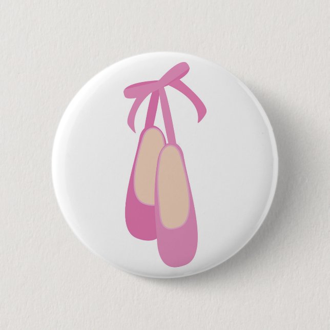 Ballet Shoes 6 Cm Round Badge (Front)