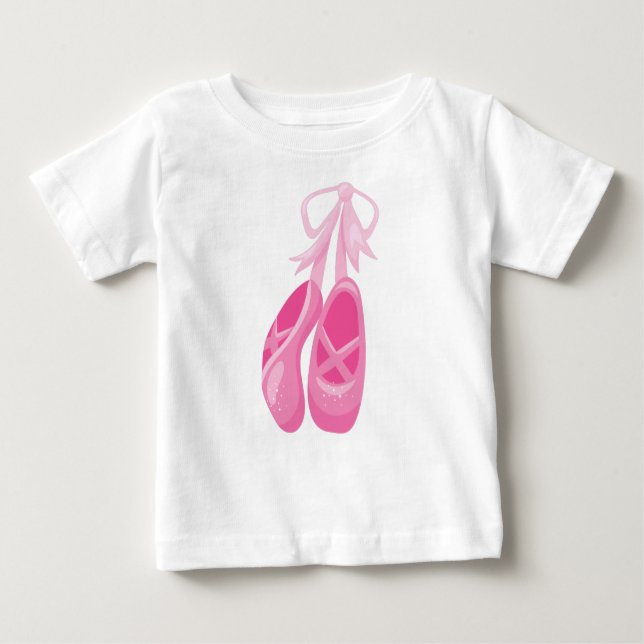 Ballet Shoes, Ballet Slippers, Ballet Dance, Pink Baby T-Shirt (Front)
