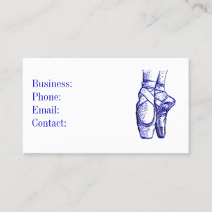 Ballet Shoes Blue Business Card