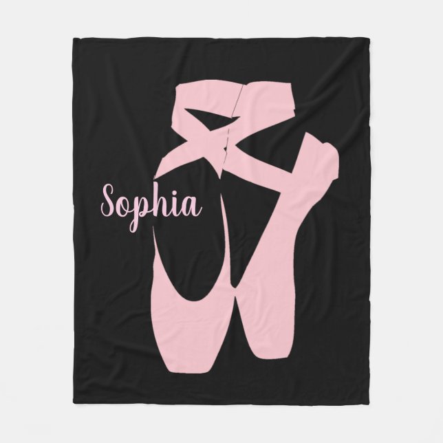 Ballet Shoes Design Fleece Blanket (Front)