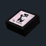 Ballet Shoes Design Gift Treasure Jewellery Box<br><div class="desc">Black Ballet Shoes Design Gift Treasure Jewellery Box with customisable text.</div>