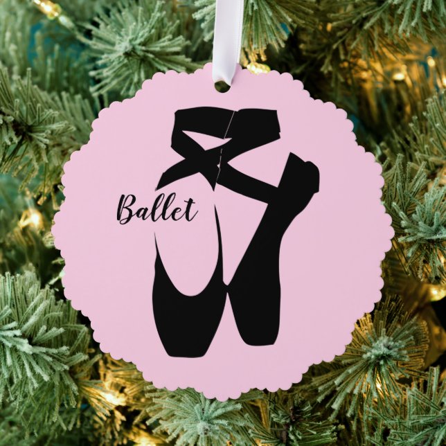 Ballet Shoes Design Paper Ornament Card (Insitu (Tree))