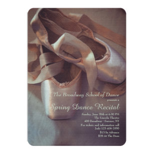 Ballet Shoes Recital Invitation