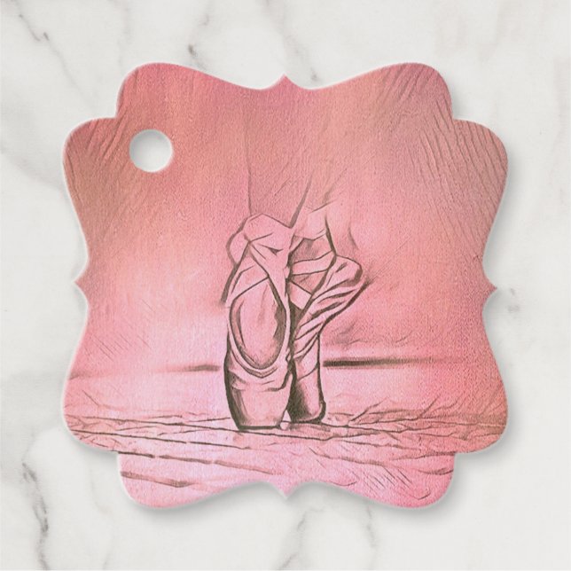 Ballet Shoes Sophisticated Ballerina Favour Tags (Front)