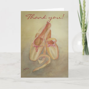 Ballet shoes Thank you card