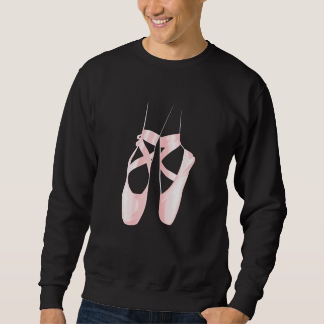 Ballet Shoes Toe Dancing Ballerina Sweatshirt (Front)