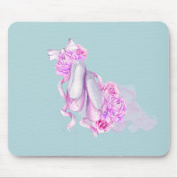 Ballet Shoes with Fancy Peonies and Bow
