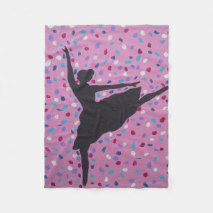 Ballet Silhouette  Fleece Blanket