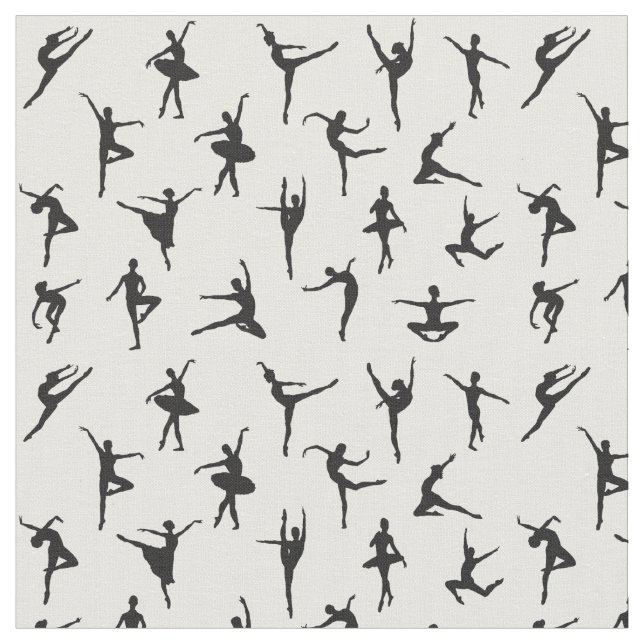 Ballet Silhouettes Fabric (Close Up)