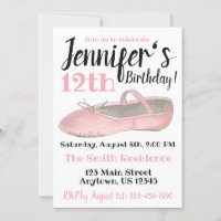 Ballet Slipper Dance Shoe Birthday Party Recital