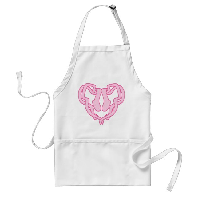 Ballet Slipper Heart Standard Apron (Front)