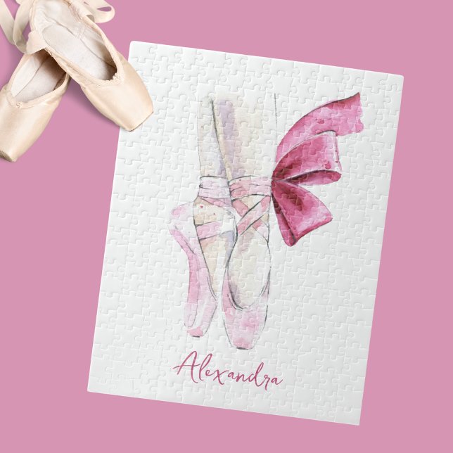 Ballet Slippers Custom Name or Text Jigsaw Puzzle (Creator Uploaded)