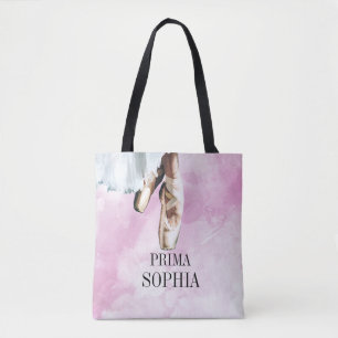 Ballet Slippers Personal Prima Pointe Pink Tote Bag