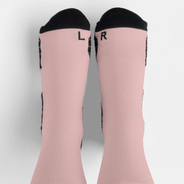 Ballet Slippers Pink Solid Colour Socks (Top)