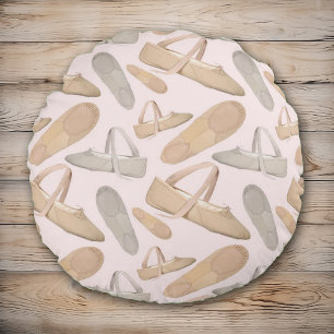 Ballet Slippers Round Cushion