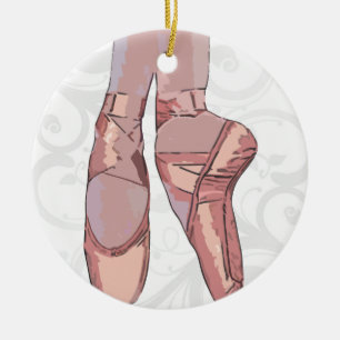 Ballet Slippers Toe Shoes Ceramic Tree Decoration