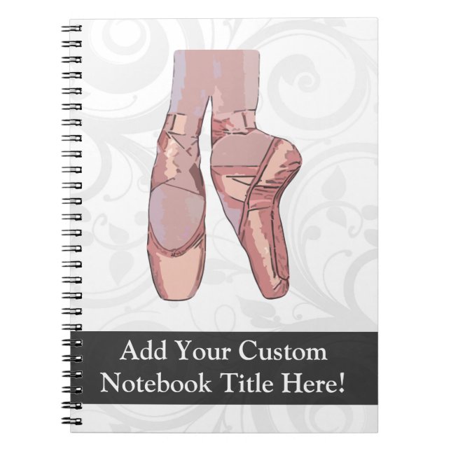 Ballet Slippers Toe Shoes Notebook (Front)