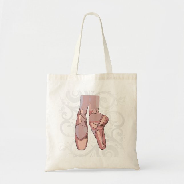 Ballet Slippers Toe Shoes Tote Bag (Front)