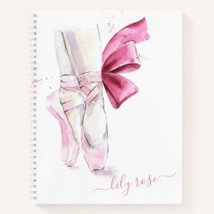 Ballet Slippers Watercolor Ballet Slippers Notebook