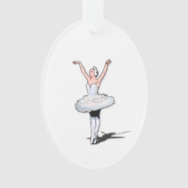 Ballet Star Ballerina Christmas Ornament (Front)