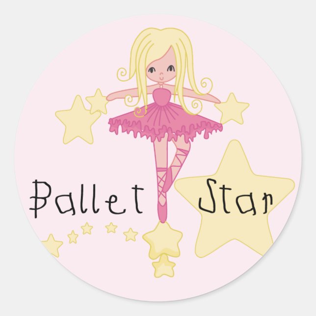 Ballet Star Tshirts and Gifts Classic Round Sticker (Front)
