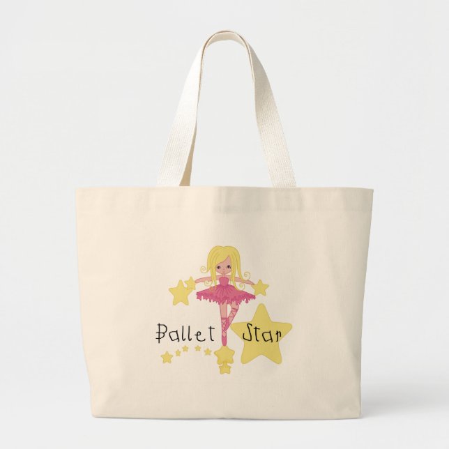 Ballet Star Tshirts and Gifts Large Tote Bag (Front)