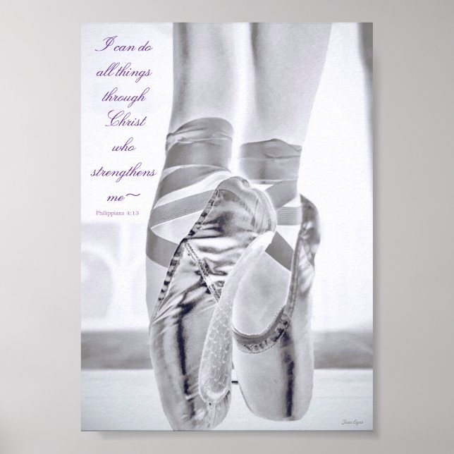 Ballet Strength in Christ Poster 5x7 custom art (Front)