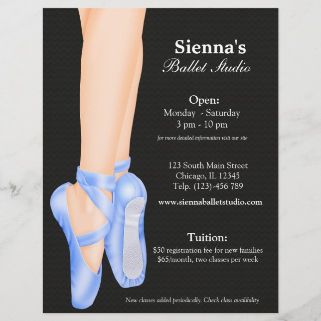 Ballet Studio Flyer (Front)