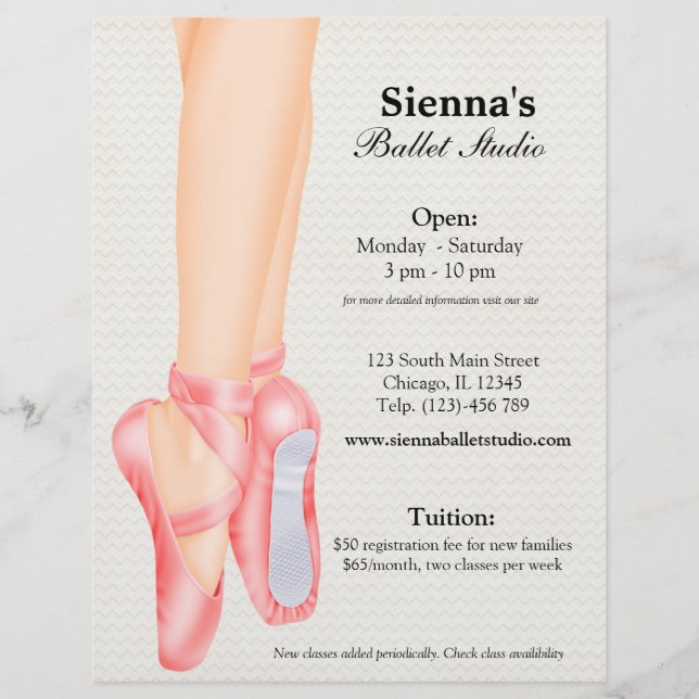 Ballet Studio Flyer (Front)