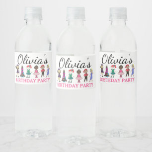 Ballet Tap Jazz Acro Lyrical Dancer Birthday Party Water Bottle Label