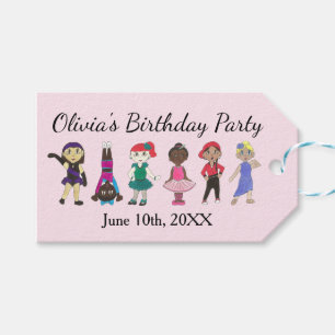 Ballet Tap Jazz Lyrical Dancer Birthday Party Gift Tags