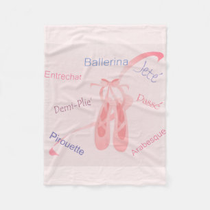 Ballet Terms Fleece Blanket